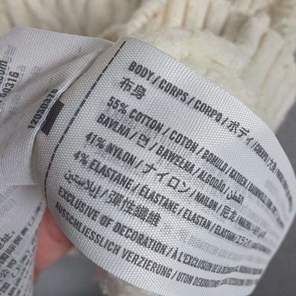 Abercrombie & Fitch Sweater Mens Medium Cream Chunky 3D Cable Knit Oversized - Picture 10 of 11